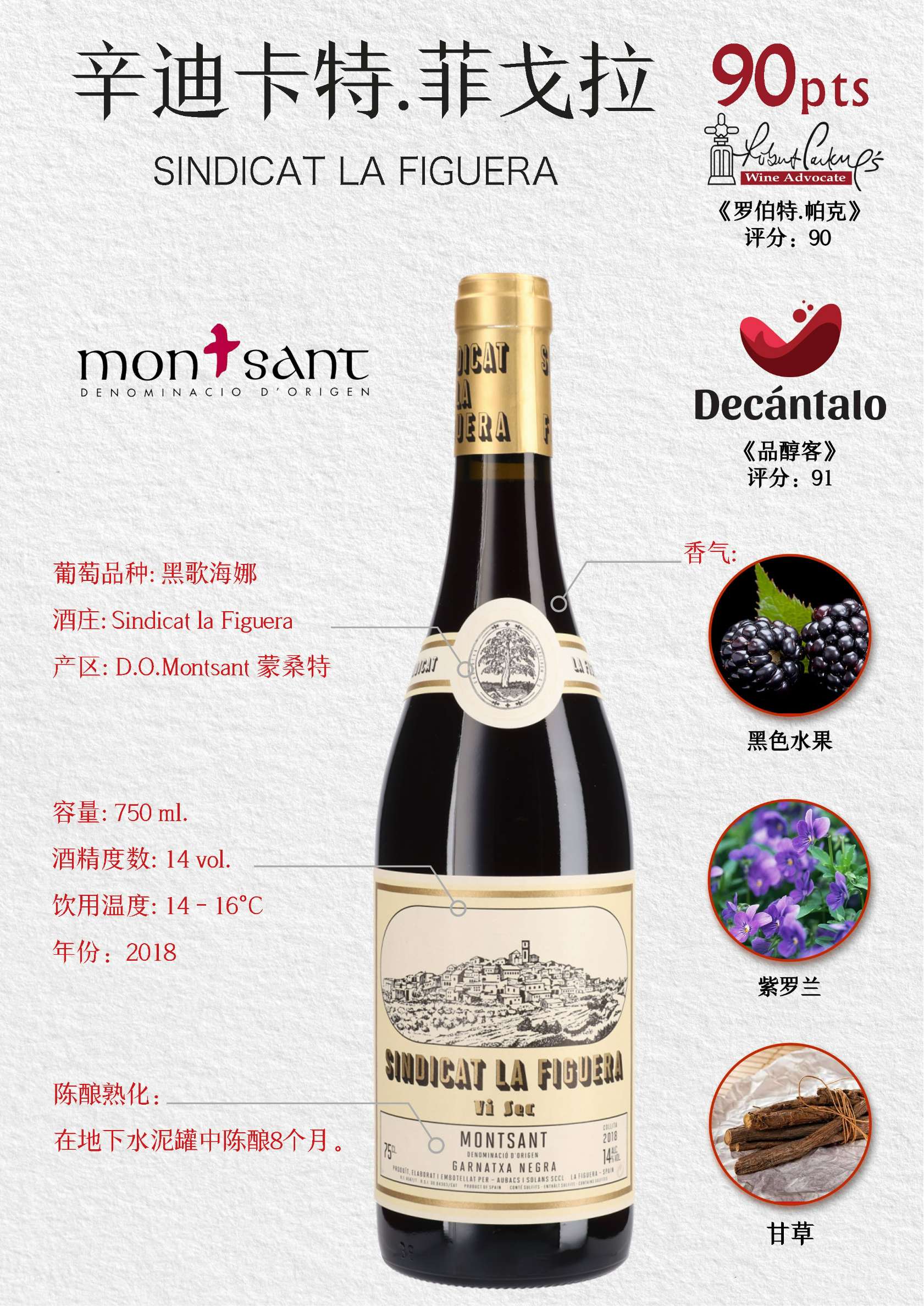 辛迪卡特菲戈拉红葡萄酒