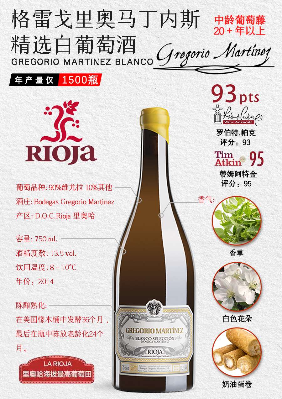 格雷戈里奥马丁内斯精选白葡萄酒
