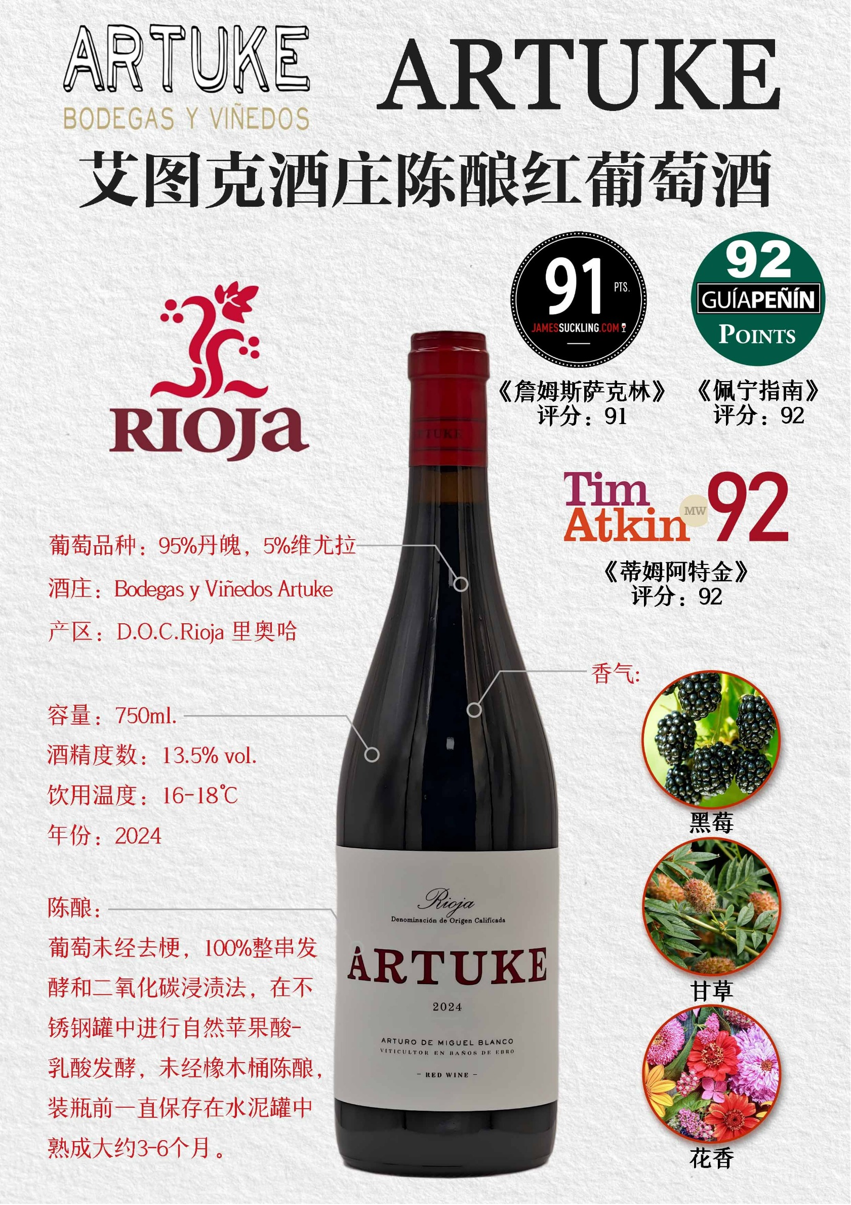 艾图克酒庄陈酿红葡萄酒